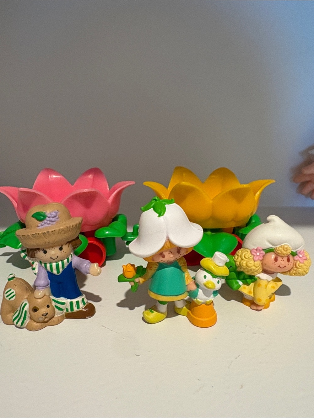 Strawberry shortcake. Mint tulip. Mini figures. PVC. Huckleberry. Vintage.